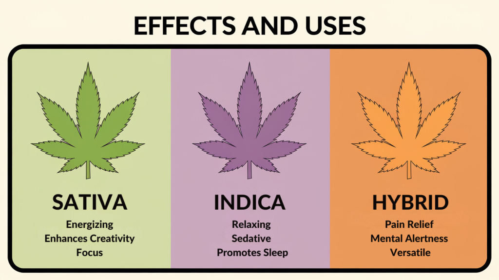 Effects and Uses of Cannabis - Sativa vs. Indica vs. Hybrid